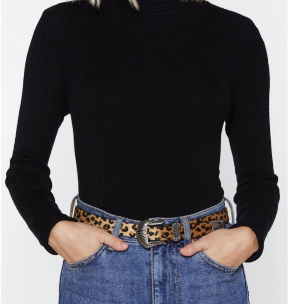 Nasty Gal Leopard Belt One Size NEW